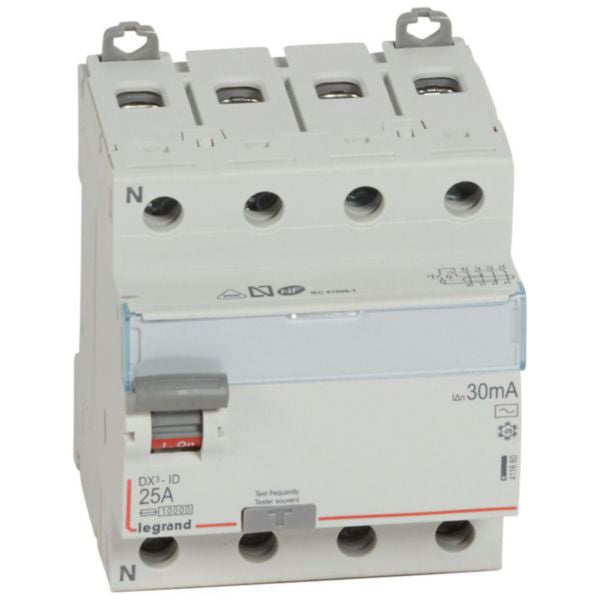 Legrand RCD DX³-ID 4P - AC Type - 30mA - 25A