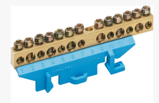 Hager Neutral Brass Terminal - 12 Outputs