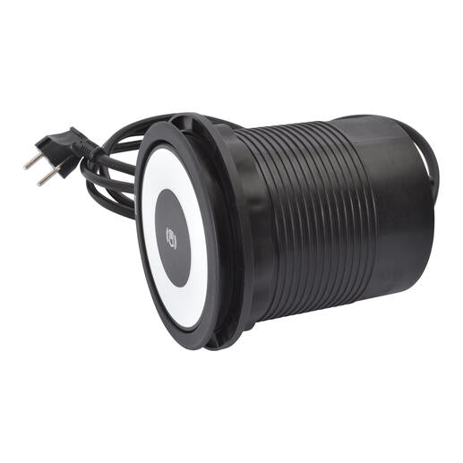 Legrand Incara Tower 120 √ò121mm Recessed Furniture Unit with 4x2P+E Sockets, 4xUSB Chargers, Without Induction Wires and Cord