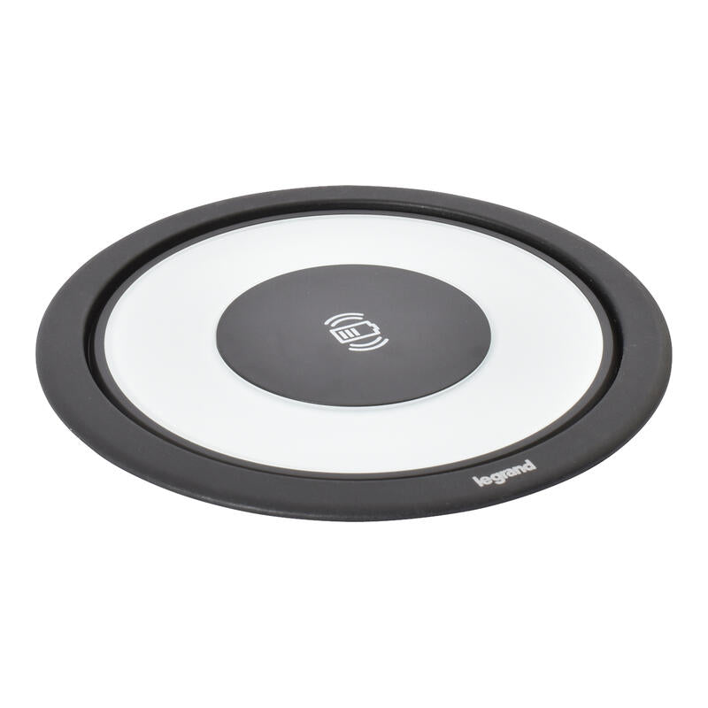 Legrand Incara Tower 120 √ò121mm Recessed Furniture Unit with 4x2P+E Sockets, 4xUSB Chargers, Without Induction Wires and Cord