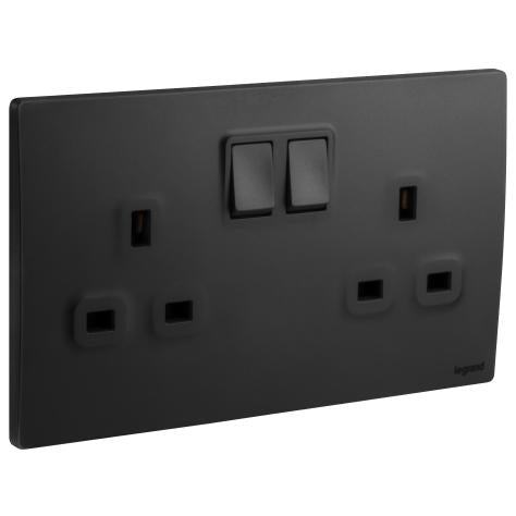 Legrand Mallia Senses British Standard Switched Socket 13A 2 Gang