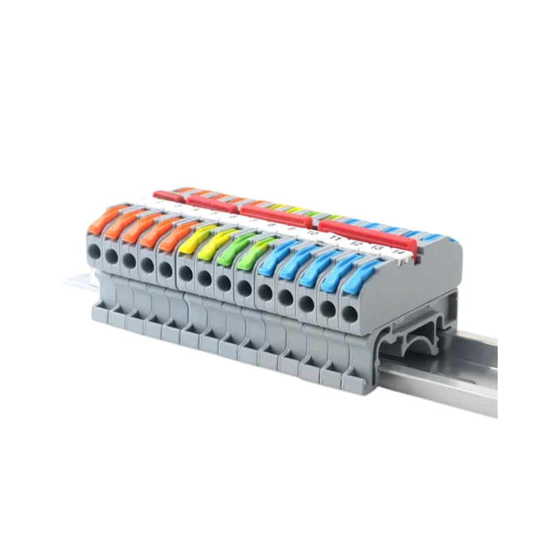 WICO 2-Pin Push-In Quick Wire Lever DIN Rail Connector – 0.08-2.5mm²