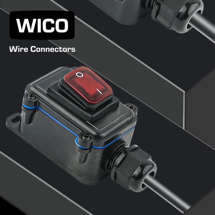 WICO Button Switch Waterproof Box – IP65, Single Cable Hole