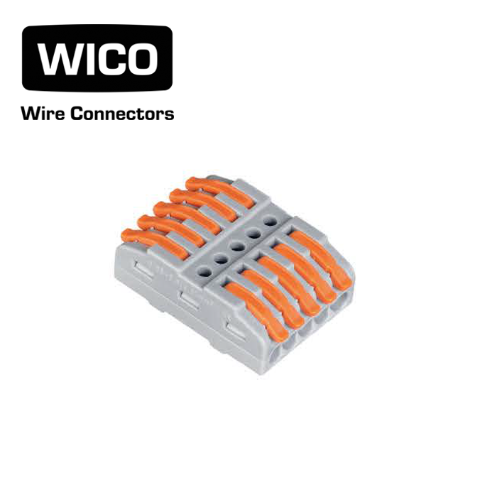 WICO 10-pin Bilateral Push-In Quick Wire Lever Connector – 0.08–2.5mm²