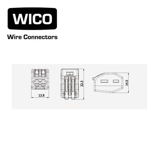 WICO 2-Pin Push-In Quick Wire Lever Connector – 0.08-2.5mm²