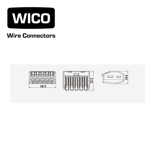 WICO 5-Pin Push-In Quick Wire Lever Connector – 0.08-2.5mm²