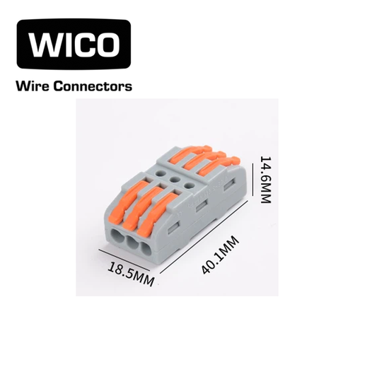 WICO 6-pin Bilateral Push-In Quick Wire Lever Connector – 0.08–2.5mm²