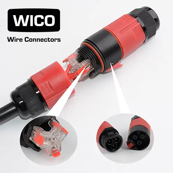 WICO 3-Pin Waterproof Wire Connector – IP68, 0.5–1.5mm²