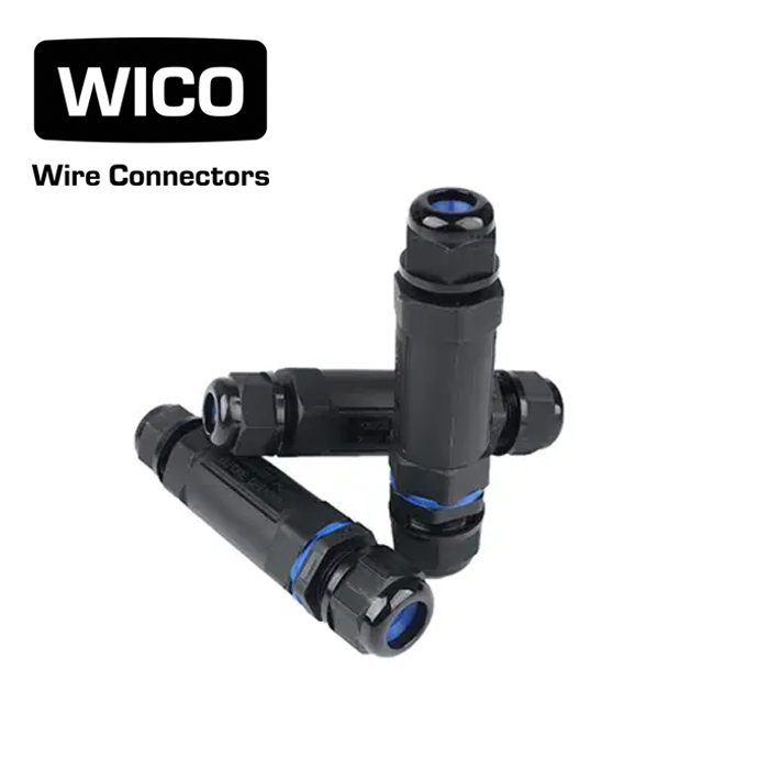 WICO 3-Pin Waterproof Inline Cable Connector – IP68, 0.5–2.5mm²