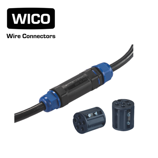 WICO 4-Pin Waterproof Inline Cable Connector – IP68, 0.5–2.5mm²