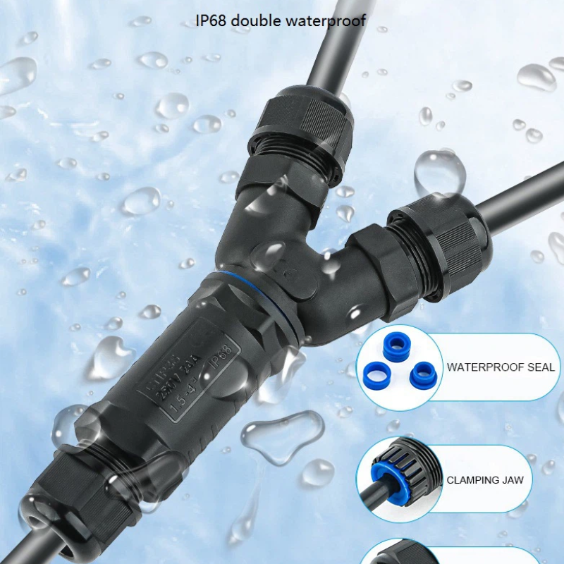 WICO 3-Pin Y-Type Waterproof Wire Connector – IP68, 0.5–2.5mm²