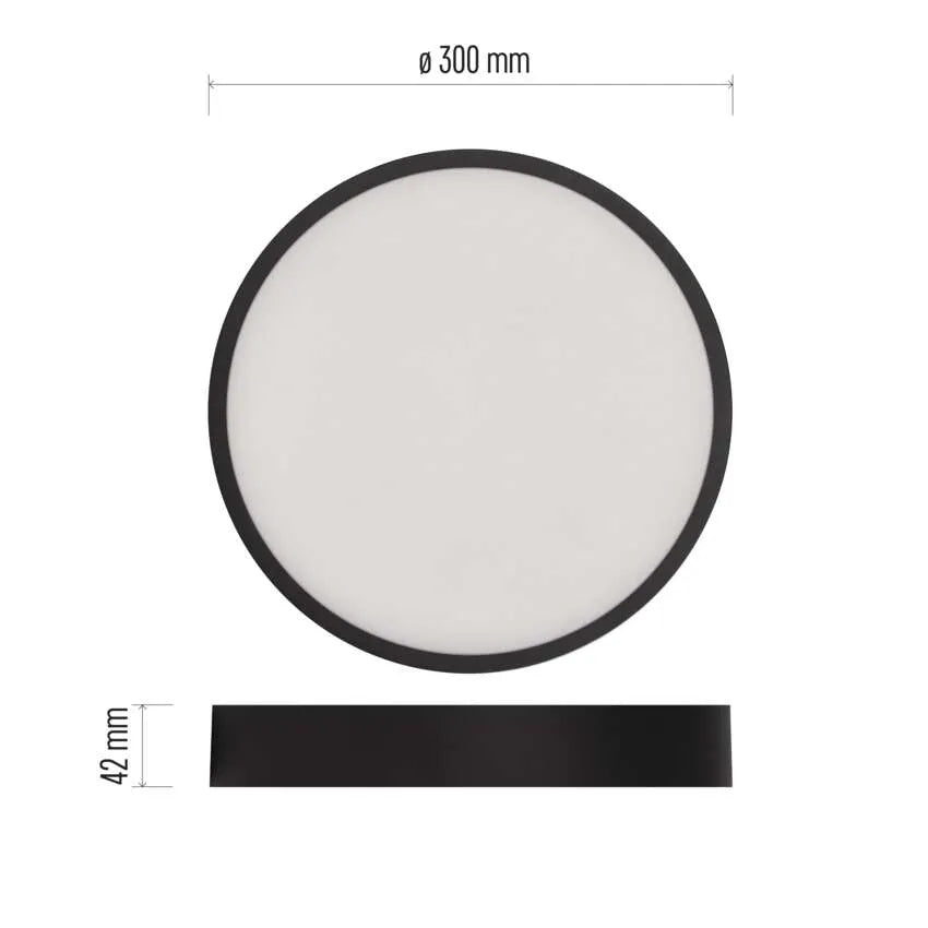 Legrand Emos Surface Led Panel Nexxo R 28.5W IP40 CCT - Black (3000K/3500K/4000K)