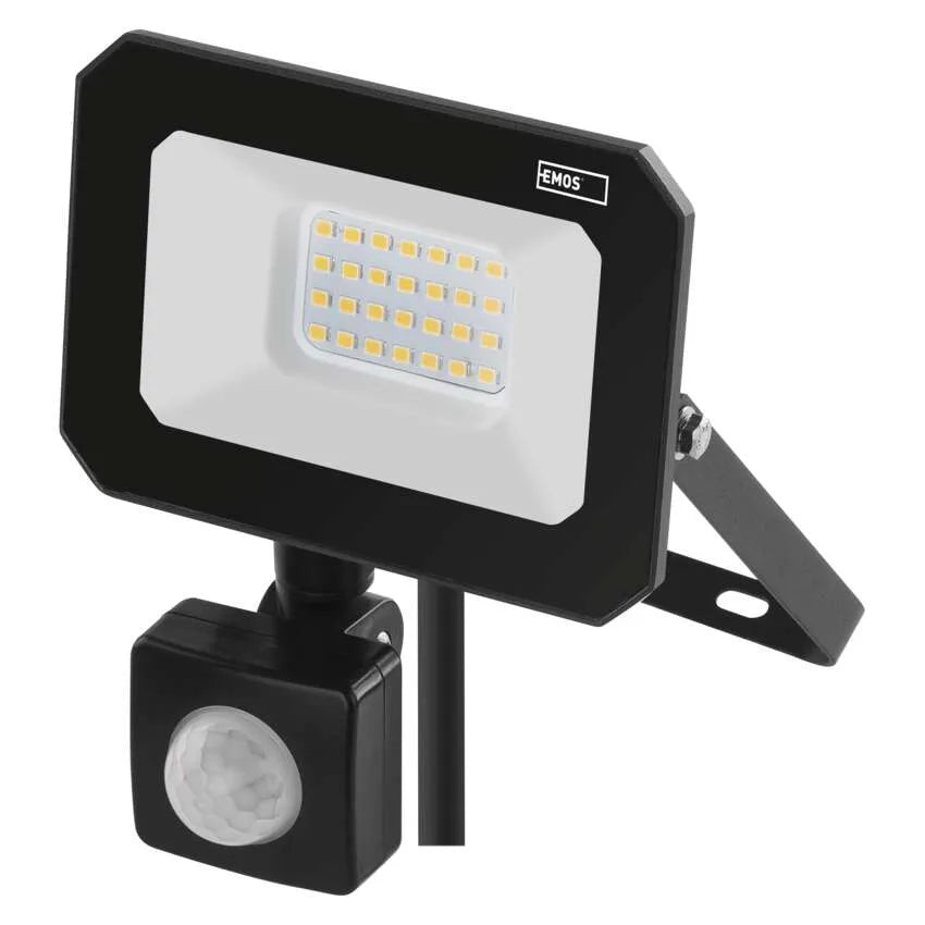 Legrand Emos Led Floodlight Simpo 20W IP44 PIR - Natural White (4000K)