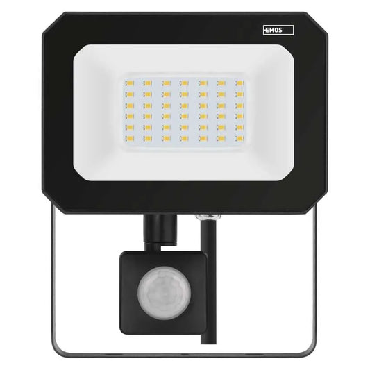 Legrand Emos Led Floodlight Simpo 30W IP44 PIR - Natural White (4000K)