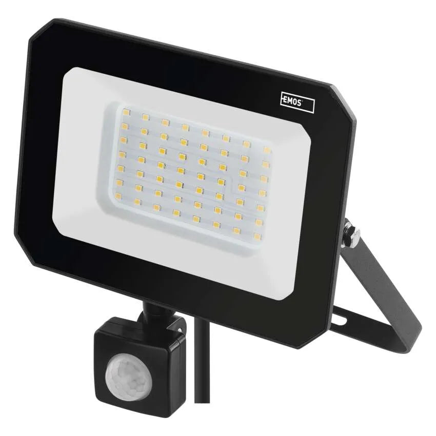 Legrand Emos Led Floodlight Simpo 50W IP44 PIR - Natural White (4000K)