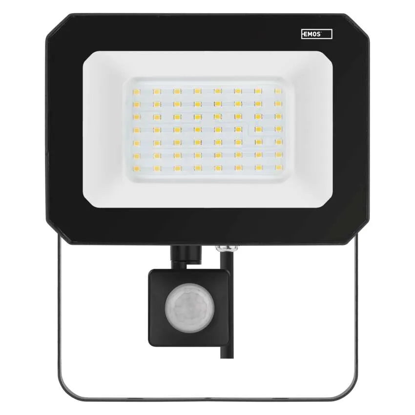Legrand Emos Led Floodlight Simpo 50W IP44 PIR - Natural White (4000K)