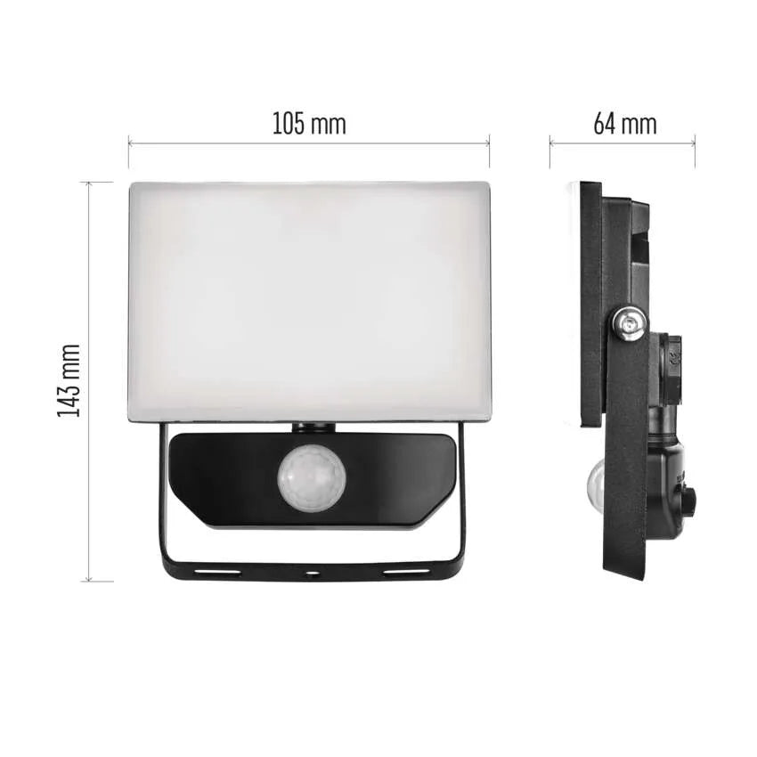 Legrand Emos Led Floodlight Tambo 10.5W PIR - Natural White (4000K)