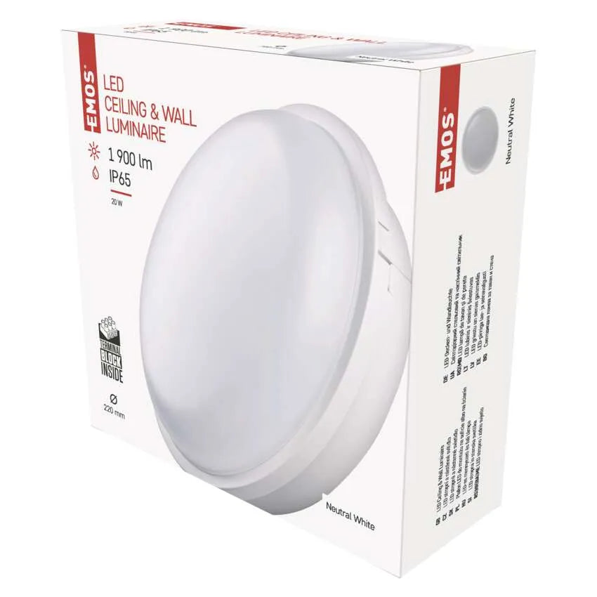 Legrand Emos Ceiling Lamp Qari 20W IP65 - Natural White (4000K)