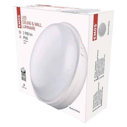 Legrand Emos Ceiling Lamp Qari 20W IP65 - Natural White (4000K)