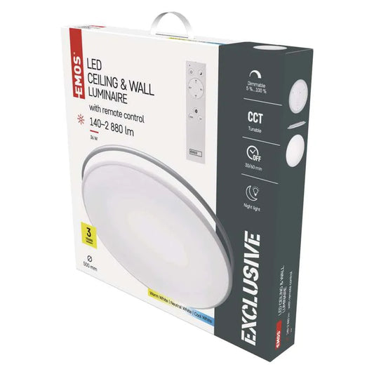 Legrand Led Emos Ceiling Lamp Alvi 36W CCT - (2700K/4000K/6500K)