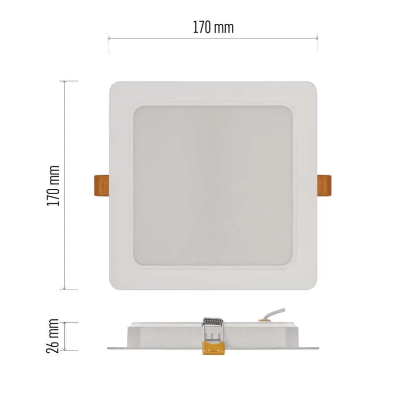 Legrand Emos White Led Panel Rubic Recessed 18W IP20 - Natural White (4000K)