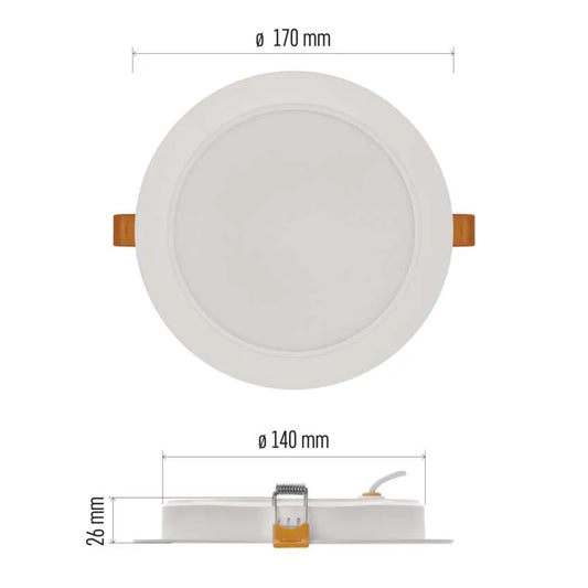 Legrand Emos White Led Panel Rubic Recessed 18W IP20 - Natural White (4000K)