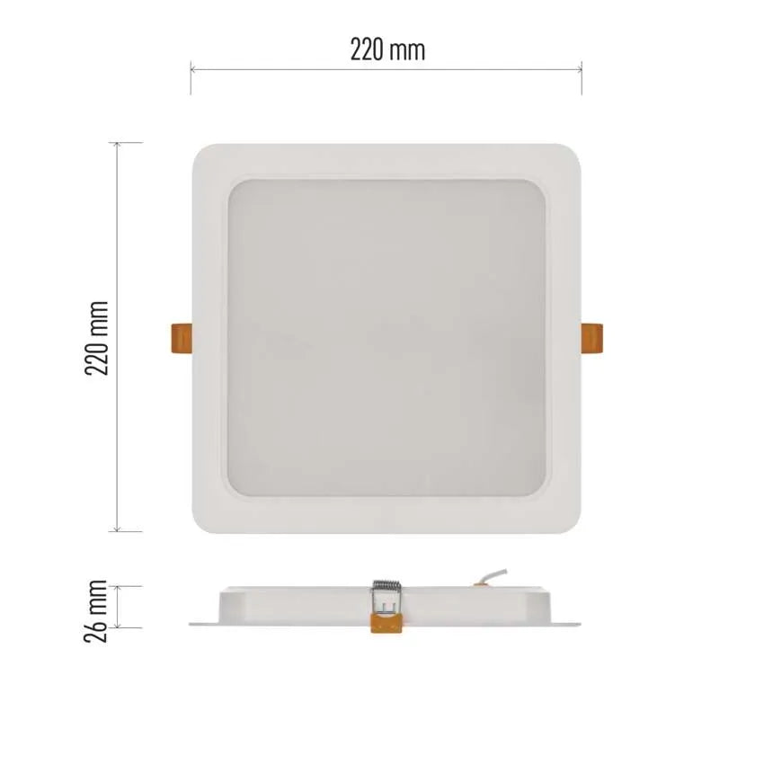 Legrand Emos White Led Panel Rubic Recessed 24W IP20 - Natural White (4000K)
