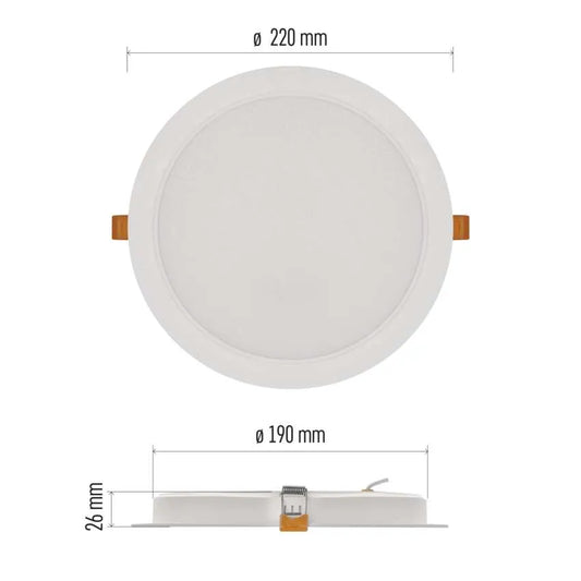 Legrand Emos White Led Panel Rubic Recessed 24W IP20 - Natural White (4000K)