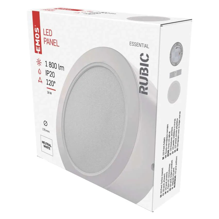 Legrand Emos Surface Led Panel Rubic 18W IP20 - Natural White (4000K)