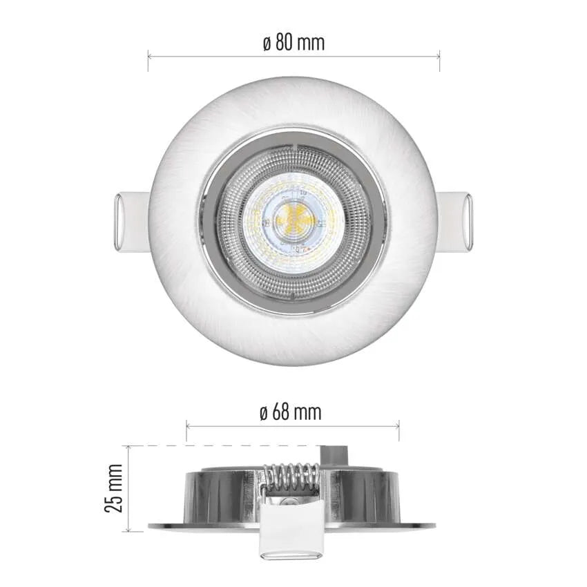 Legrand Emos Led Spotlight 5W (For Pot Gris) - Natural White (4000K)