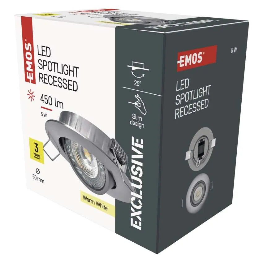 Legrand Emos Led Spotlight 5W (For Pot Gris) - Natural White (4000K)