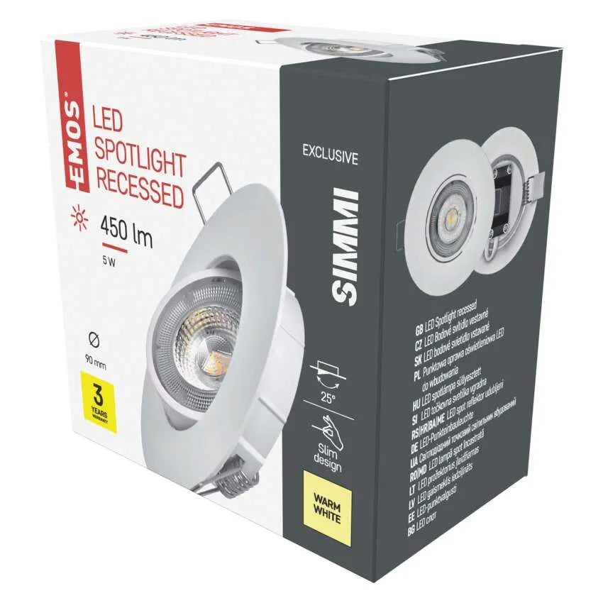 Legrand Emos Led Spotlight 5W (For Pot Gris) - Natural White (4000K)