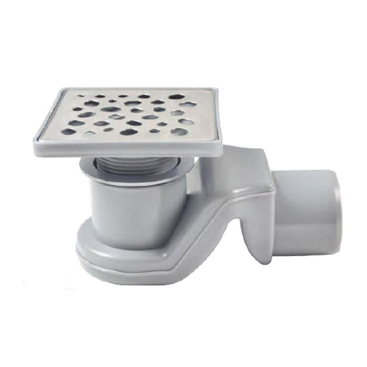 Sukar Twisty Adjustable Shower Drain 10x10cm Ø50 - Plastic Frame (Pebble Grate)