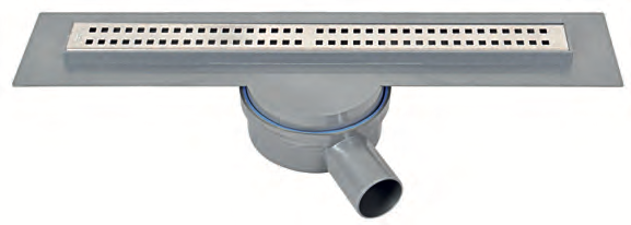 Sukar Line-3 Shower Drain 60cm Ø50  - Plastic Case (Cube Grate)