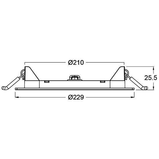 Braytron Round Led Panel Recessed 229mm (18W)