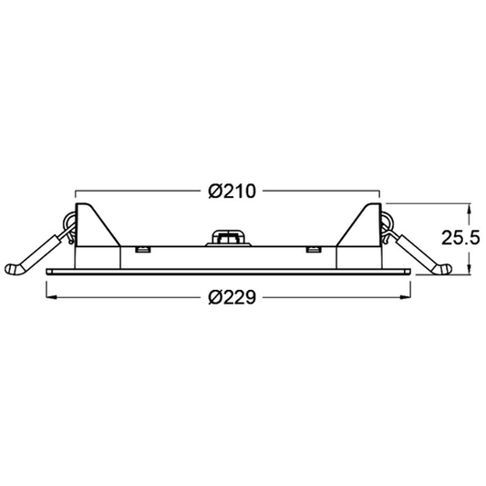 Braytron Round Led Panel Recessed 229mm (18W)