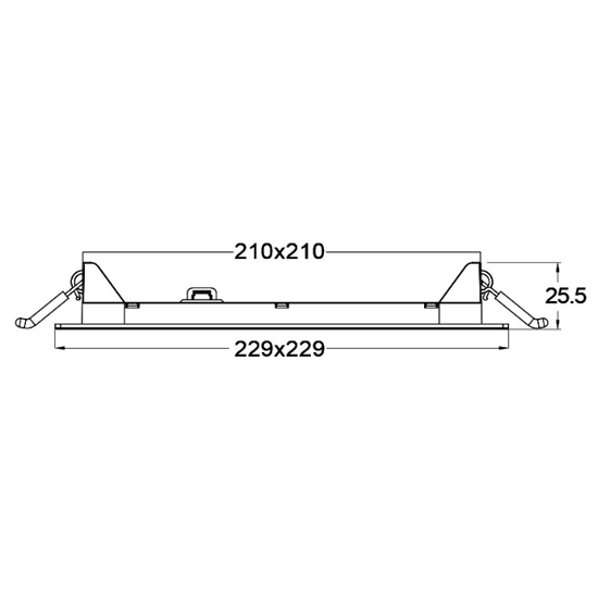 Braytron Square Led Panel Recessed 229mm (18W)