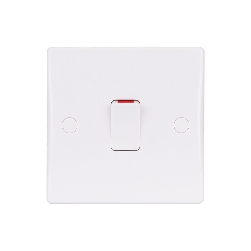 Schneider Slimline Double Pole Switch 20A + Neon