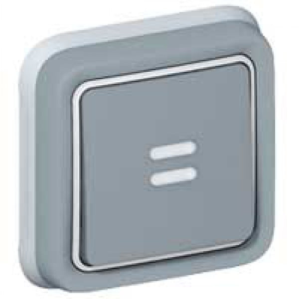 Legrand Plexo Push-button IP55 - illuminated changeover - flush mounting - grey