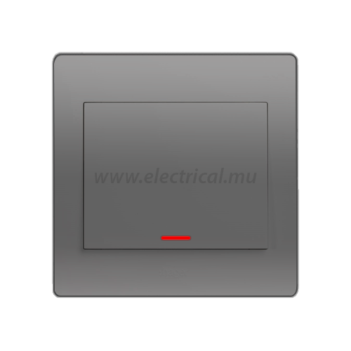 Hager Muse Double Pole Switch 32A with Neon (1Gang)