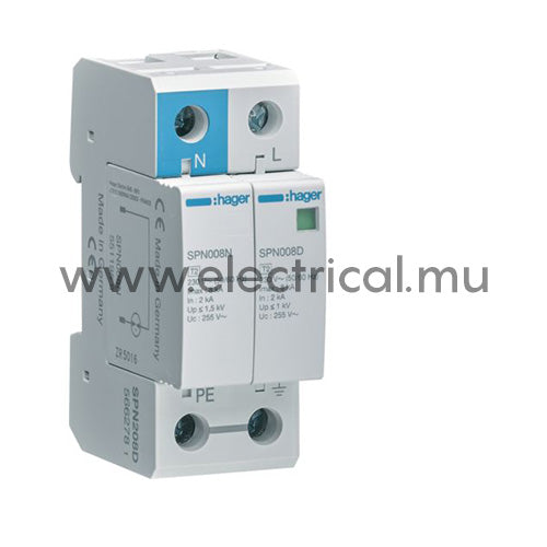 Hager Surge Protectors (SPD) 2P - 8kA