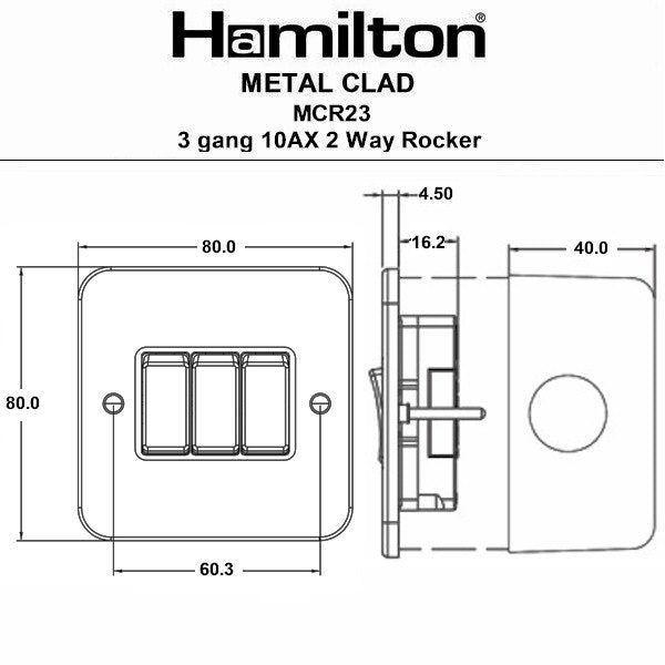 Hamilton Metalclad Rocker Switches