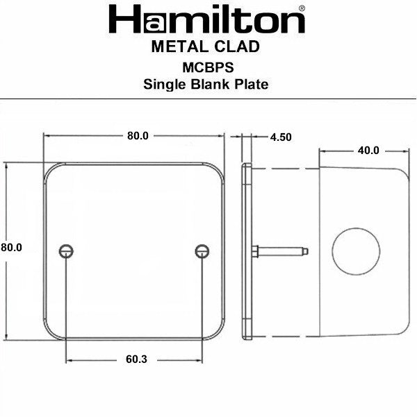 Hamilton Metalclad Blank Plates
