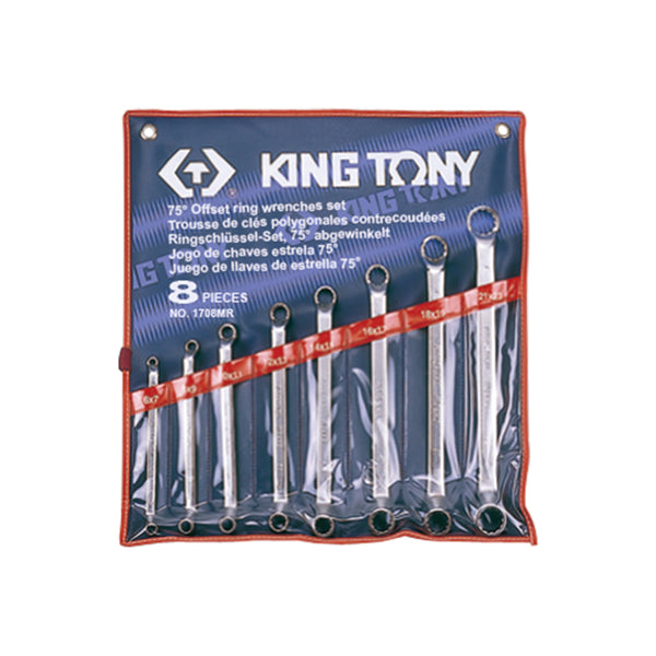 King Tony 75° Offset Ring Wrench Set (6-32 mm)- 10 PC