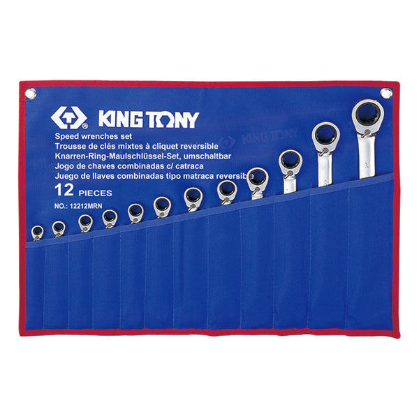 King Tony Reversible Speed Wrench Set  (8-24 mm) 12 PC