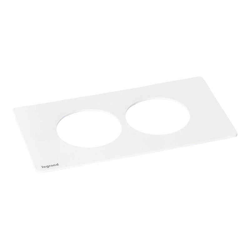 Legrand Finishing Plate for Incara Disq'In 2-Stations (Choose between Metal, White or Black finish)