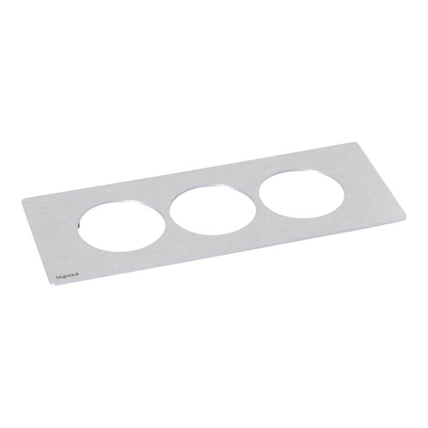 Legrand Finishing Plate for Incara Disq'In 3-Stations (Choose between Metal, White or Black finish)