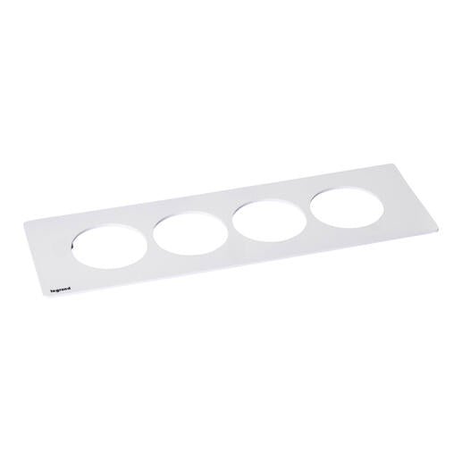 Legrand Finishing Plate for Incara Disq'In 4-Stations (Choose between Metal, White or Black finish)
