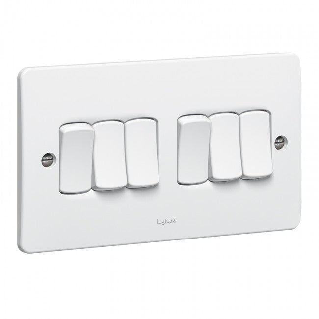 Legrand Synergy Switches - Choose from 1 Gang to 6 Gang