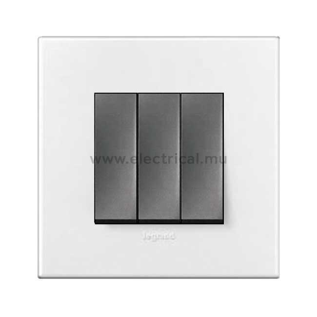 Legrand Arteor 2 Way Switch 10A  - 1 gang to 6 gang (complete with support frame and plate)